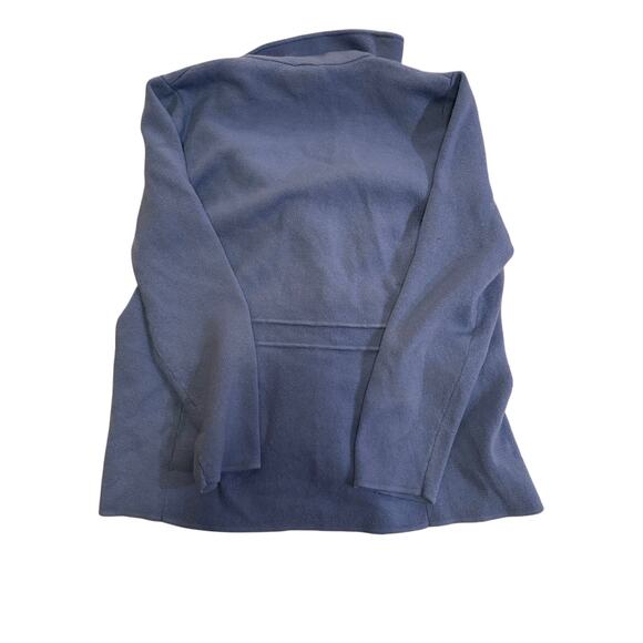 Talbots Plus 1X Blue Merino Wool Double-Breasted Cardigan Blazer - Picture 3 of 4